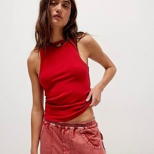 NWT $38 We The Free People Mia Tank Salsa Size L